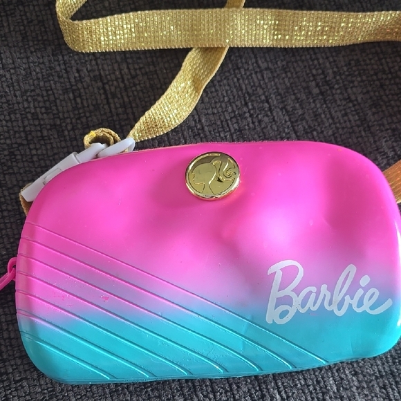Barbie Pink and Turquoise Crossbody Bag with Gold Strap - Picture 2 of 5